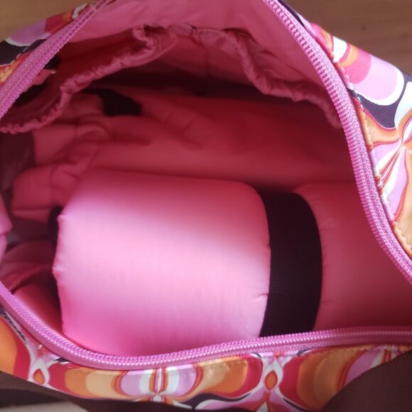 OiOi Retro Desert Sherpa Hobo Diaper Bag Pink Multicolor Pad NWT - Picture 2 of 4